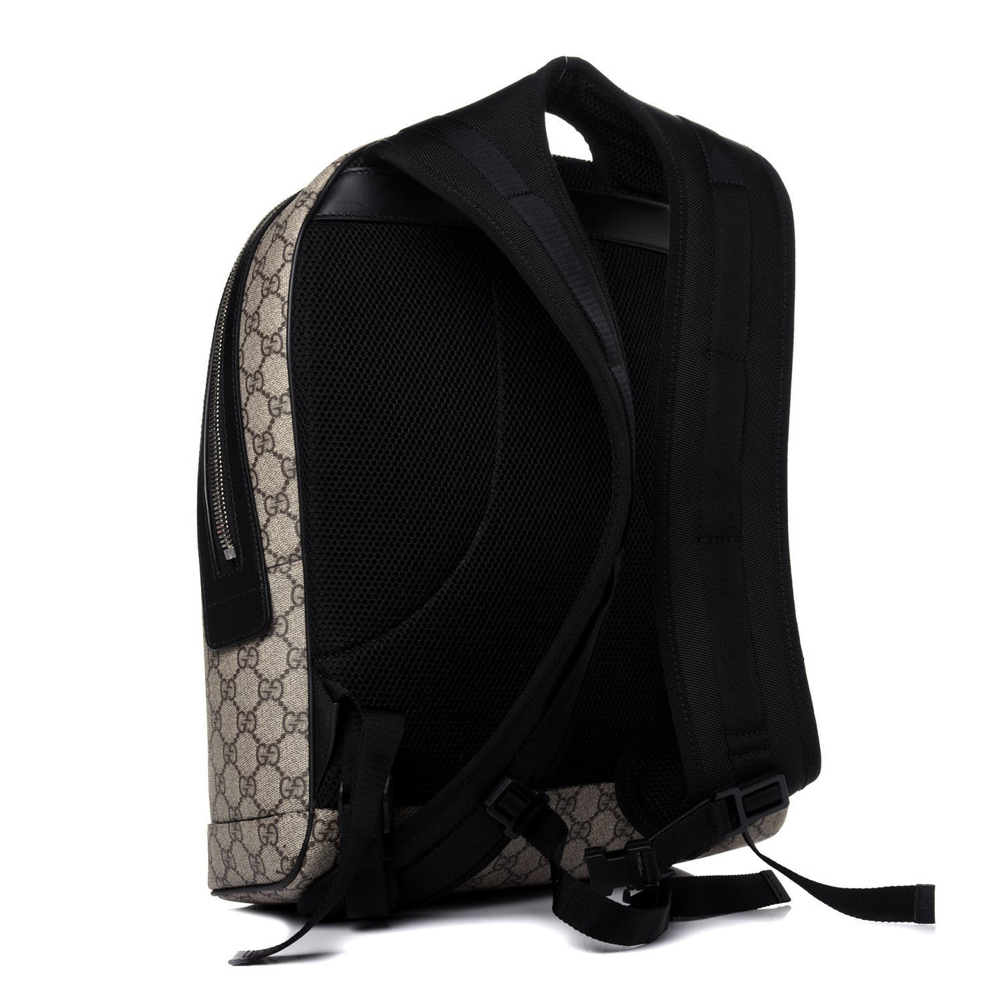 GG Supreme Monogram Web Dome Backpack Black