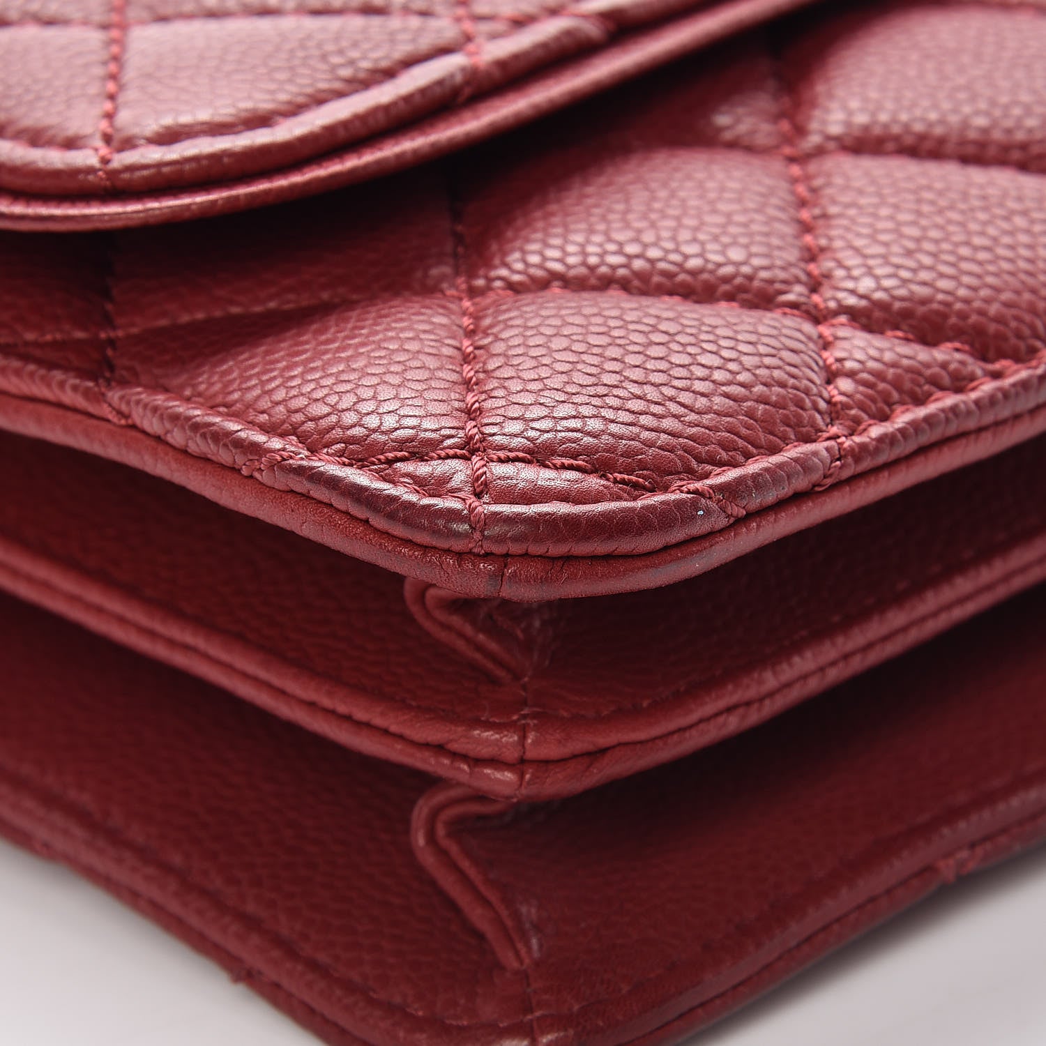 Chanel Caviar Quilted Flap With Chain Red 10 of 13