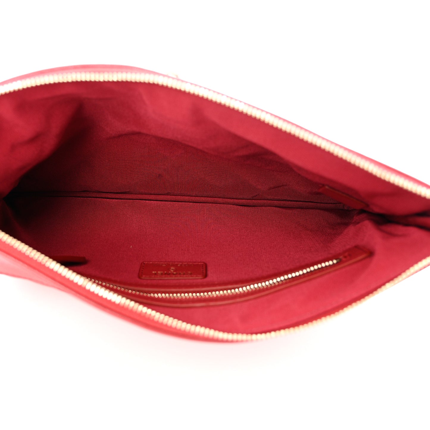 Sheepskin Quilted Medium Vintage Mademoiselle Cosmetic Case Red