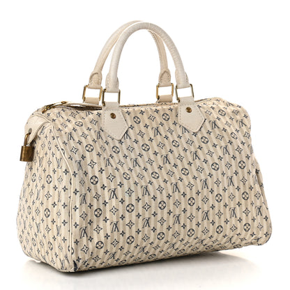 Louis Vuitton Mini Lin Croisette Speedy 30 Blue 3 of 11