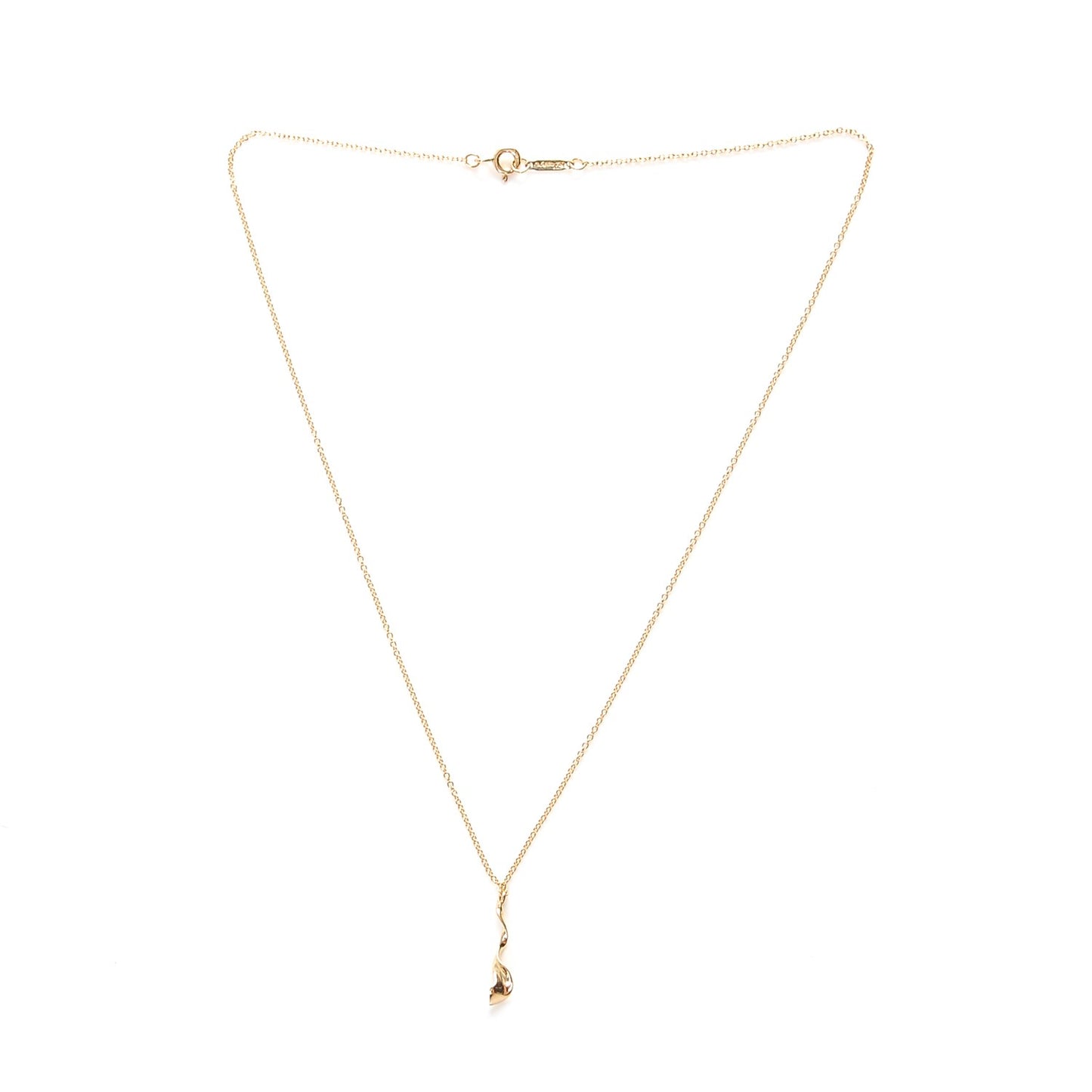 18K Yellow Gold Frank Gehry Orchid Pendant Necklace