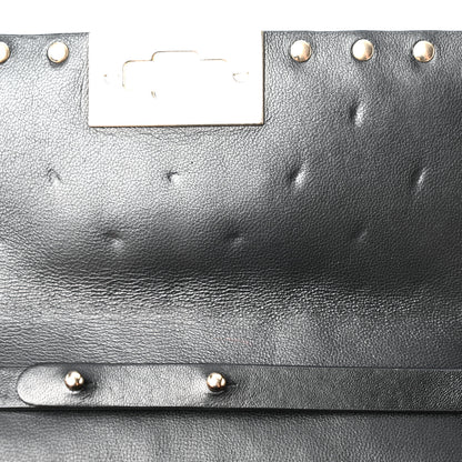Valentino Garavani Lambskin Rockstud Spike Wallet on Chain Black 11 of 12