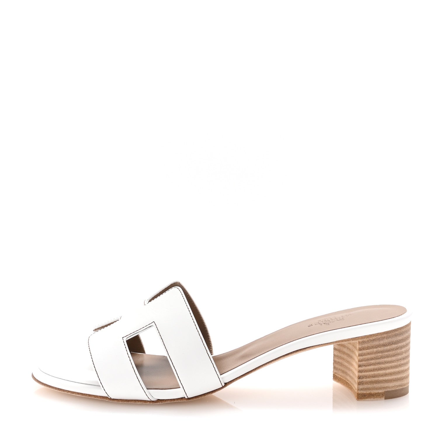 Hermes Calfskin Oasis Sandals 37 White 1 of 10