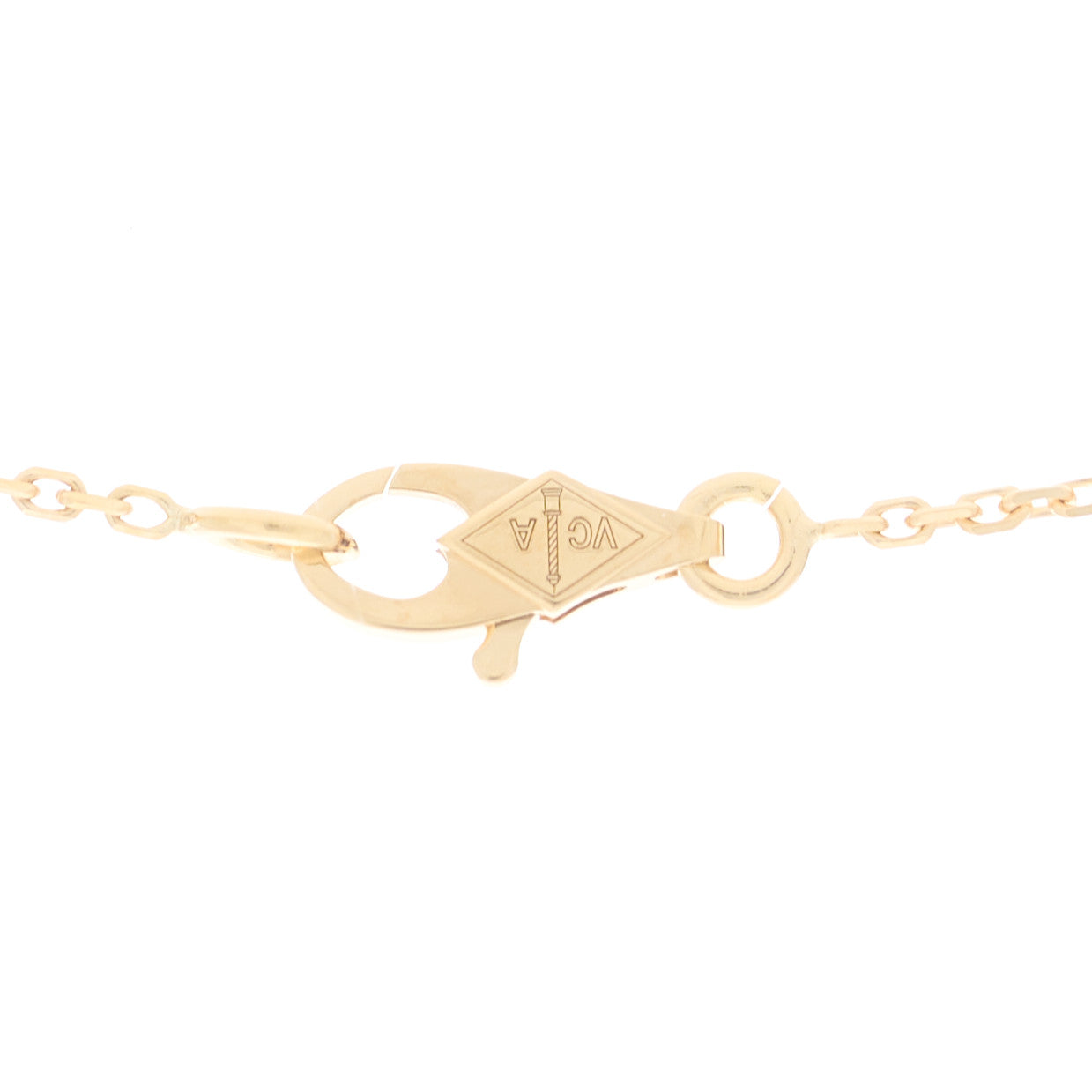 18K Yellow Gold Mother of Pearl Sweet Alhambra Pendant Necklace