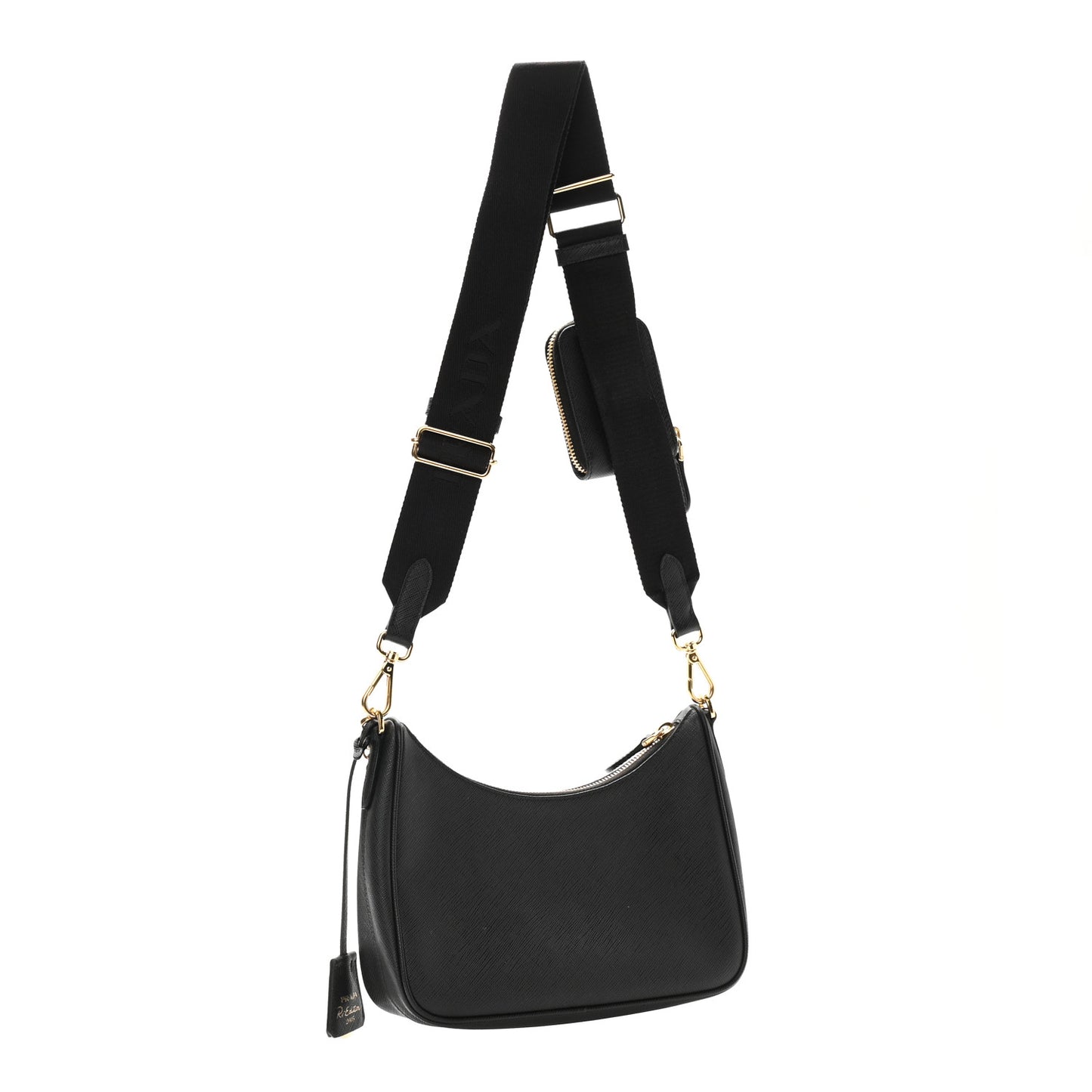 Saffiano Lux Re-Edition 2005 Shoulder Bag Black