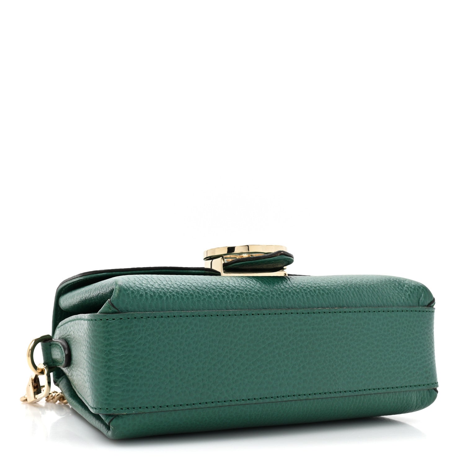 Gucci Dollar Calfskin Interlocking G Crossbody Bag Emerald 4 of 18