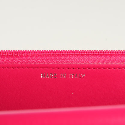 Chanel Lambskin Quilted Wallet On Chain WOC Dark Pink 7 of 8