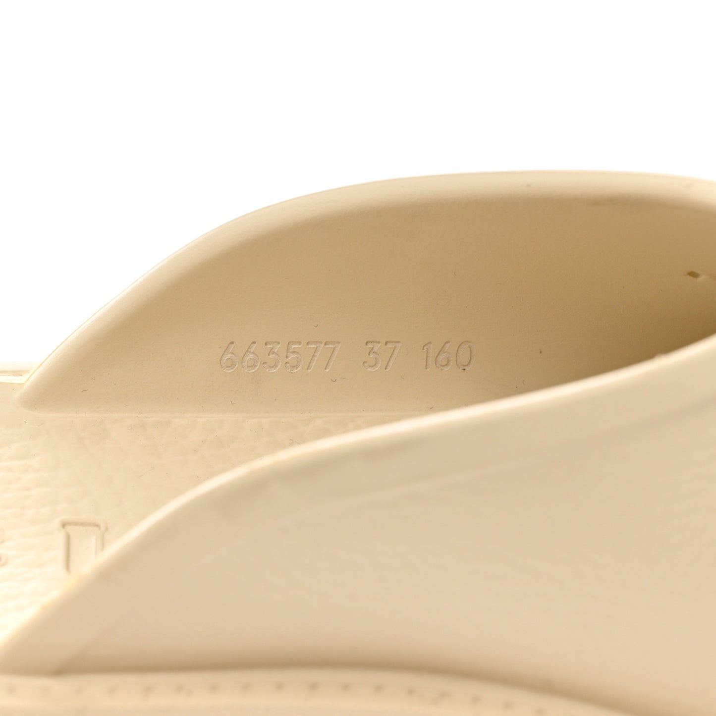 Rubber GG Monogram Perforated Elea Platform 55mm Lug Sole Sandals 37 Mystic White