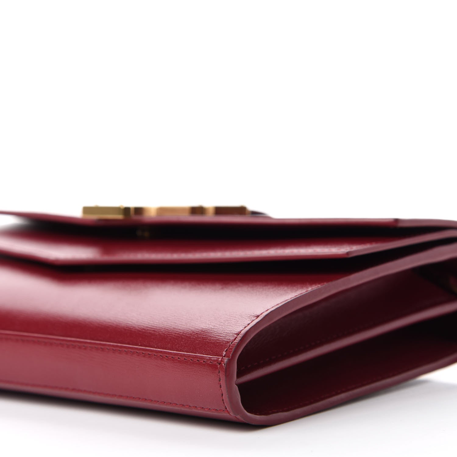 Saint Laurent Smooth Calfskin Monogram Sulpice Chain Wallet Amaretto 7 of 10