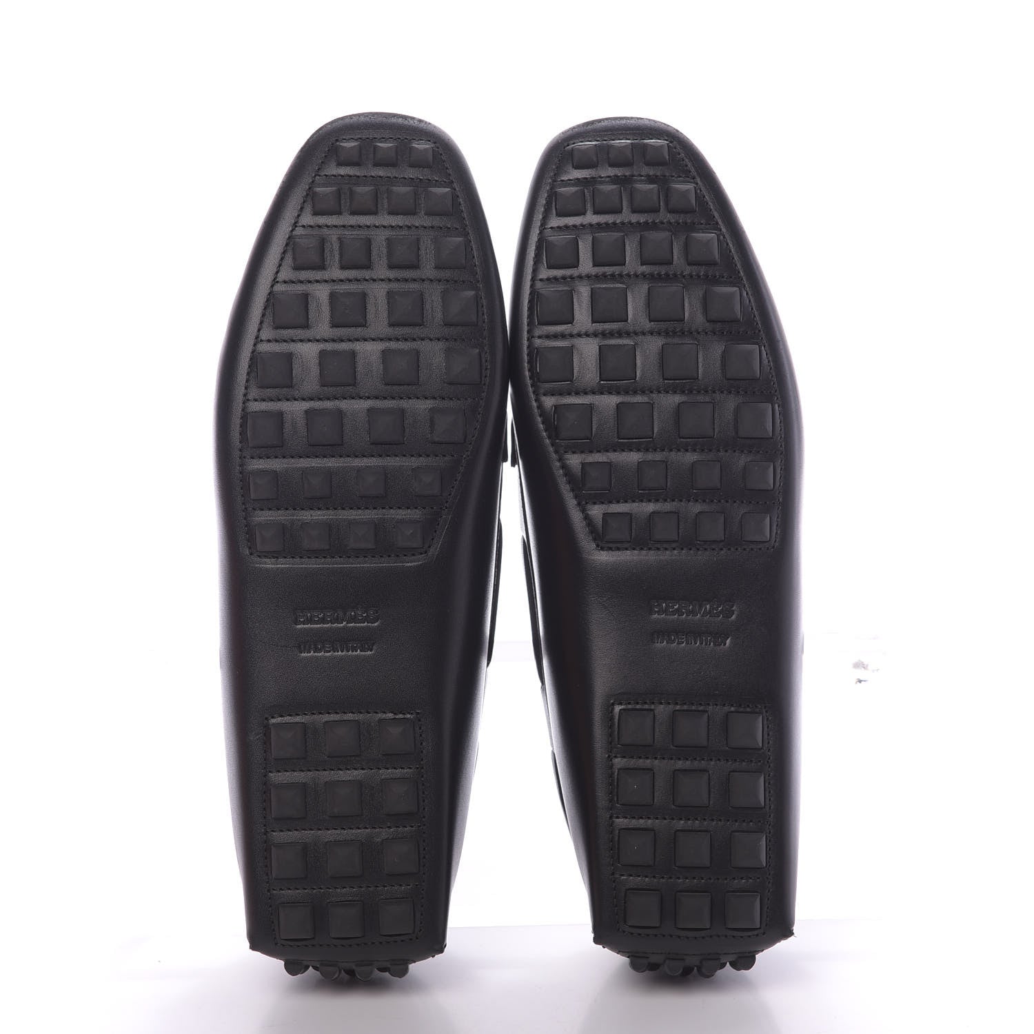 Hermes Calfskin Irving Driving Moccasin Loafers 37 Black 6 of 12