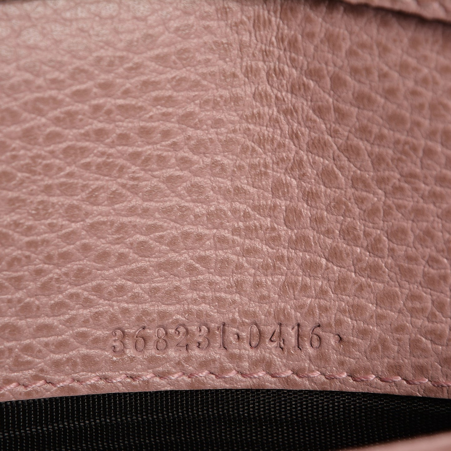 Dollar Calfskin Mini Swing Wallet Bag Soft Pink