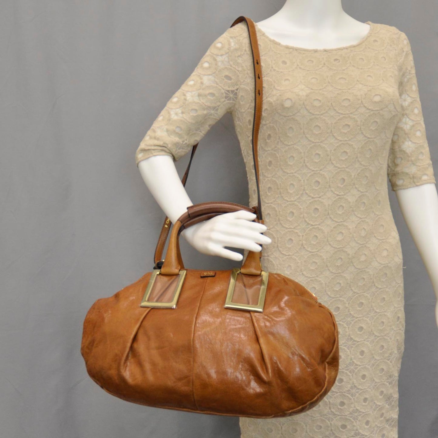 Leather Ethel Satchel Brown