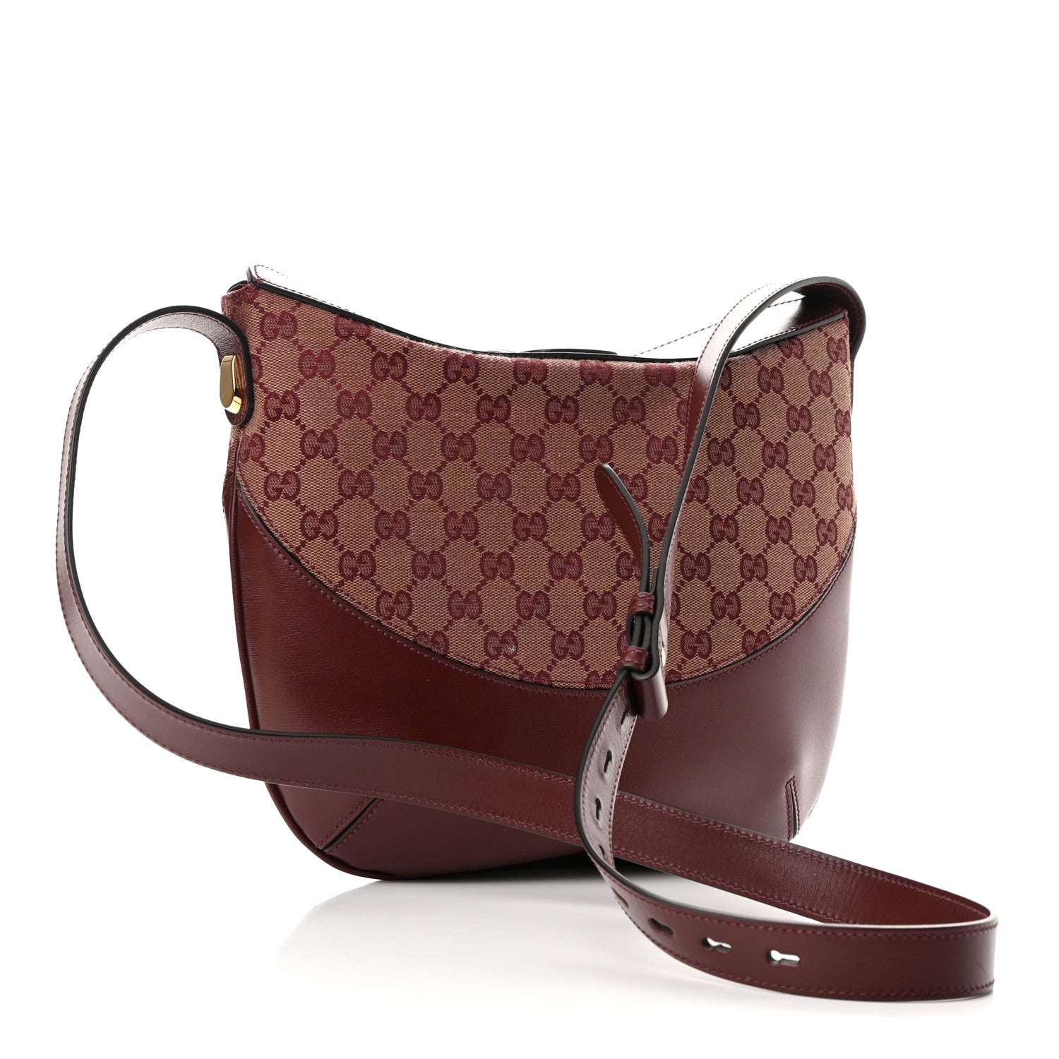 Gucci GG Monogram Calfskin Medium Arli Shoulder Bag Sahara Rubino Chardonnay 2 of 11