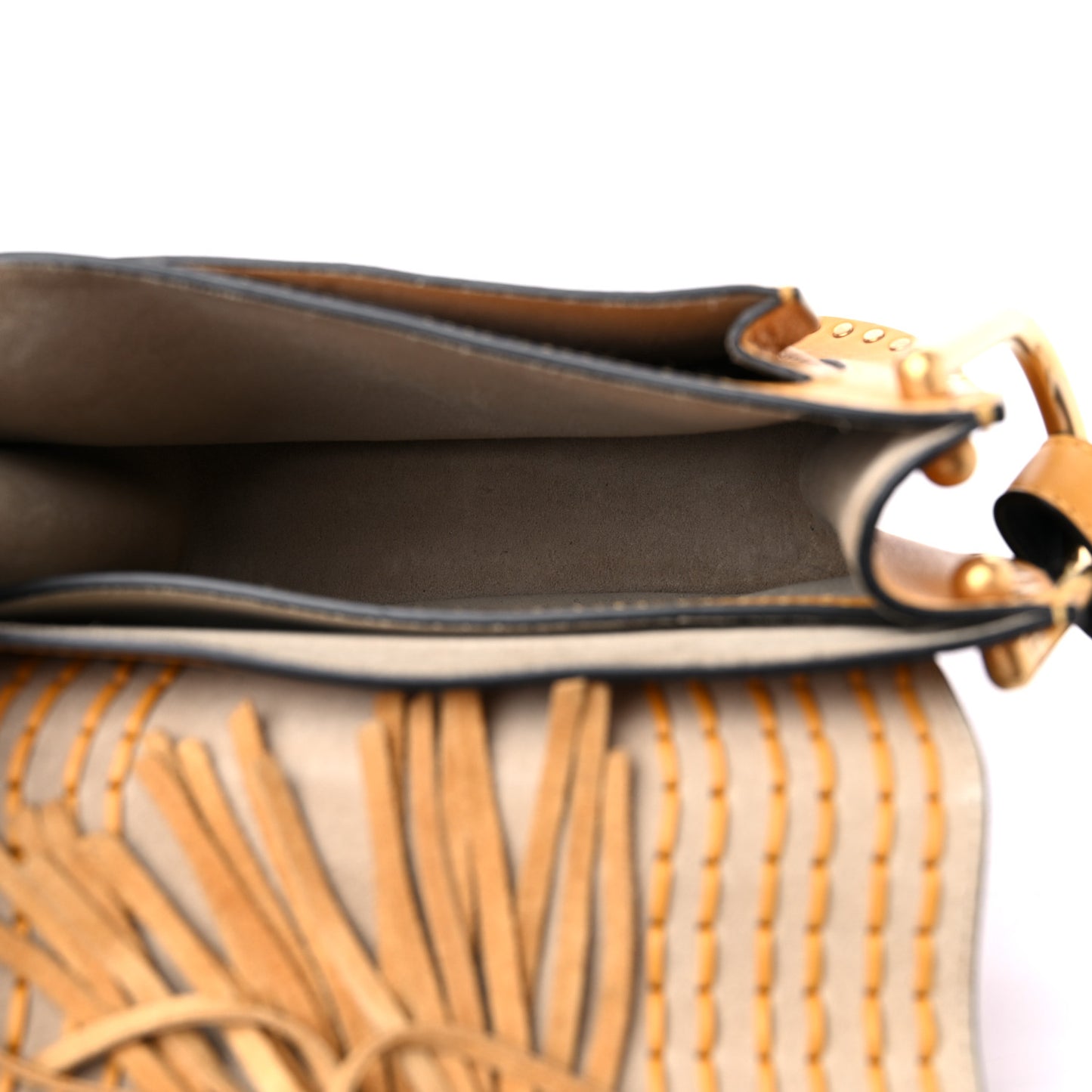 Calfskin Braided Small Hudson Shoulder Bag Sunflower