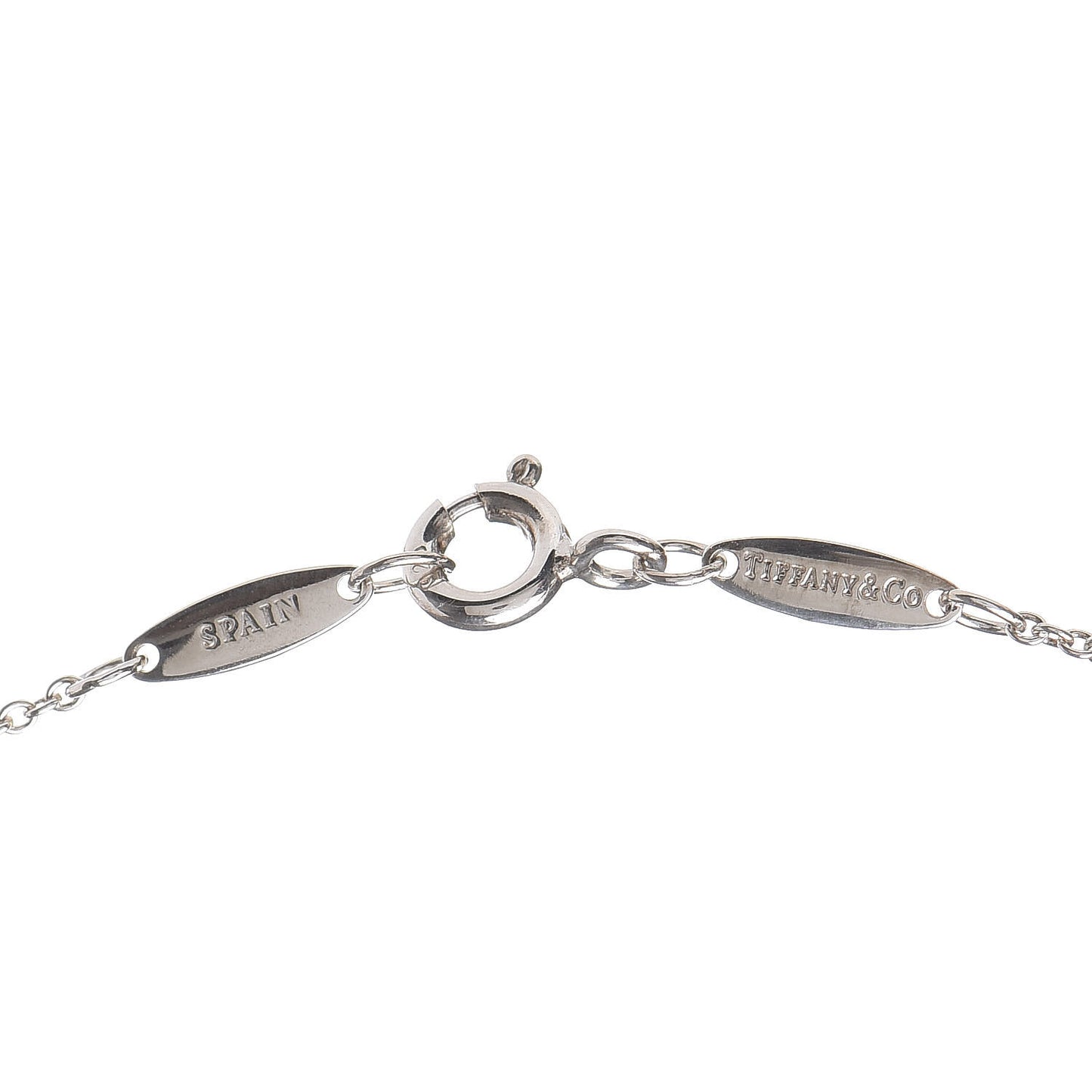 Sterling Silver Diamond .10ct Elsa Peretti Diamonds by the Yard Pendant Necklace
