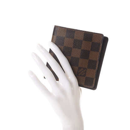Louis Vuitton Damier Ebene Billfold Wallet 6 Credit Card Slots 2 of 8
