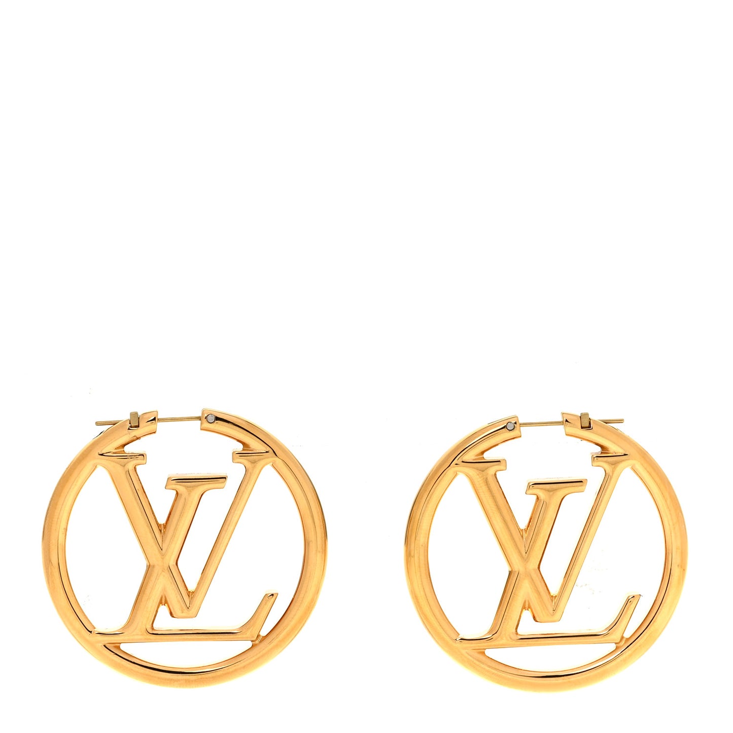 Metal Louise Hoop Earrings Gold Gold