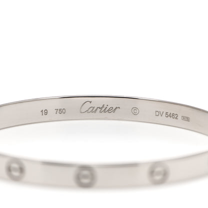 Cartier 18K White Gold LOVE Bracelet 19 3 of 5