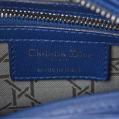 Christian Dior Lambskin Cannage Medium Lady Dior Navy 8 of 17