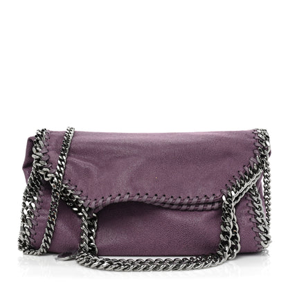 Stella McCartney Shaggy Deer Small Falabella Fold Over Tote Purple 1 of 7