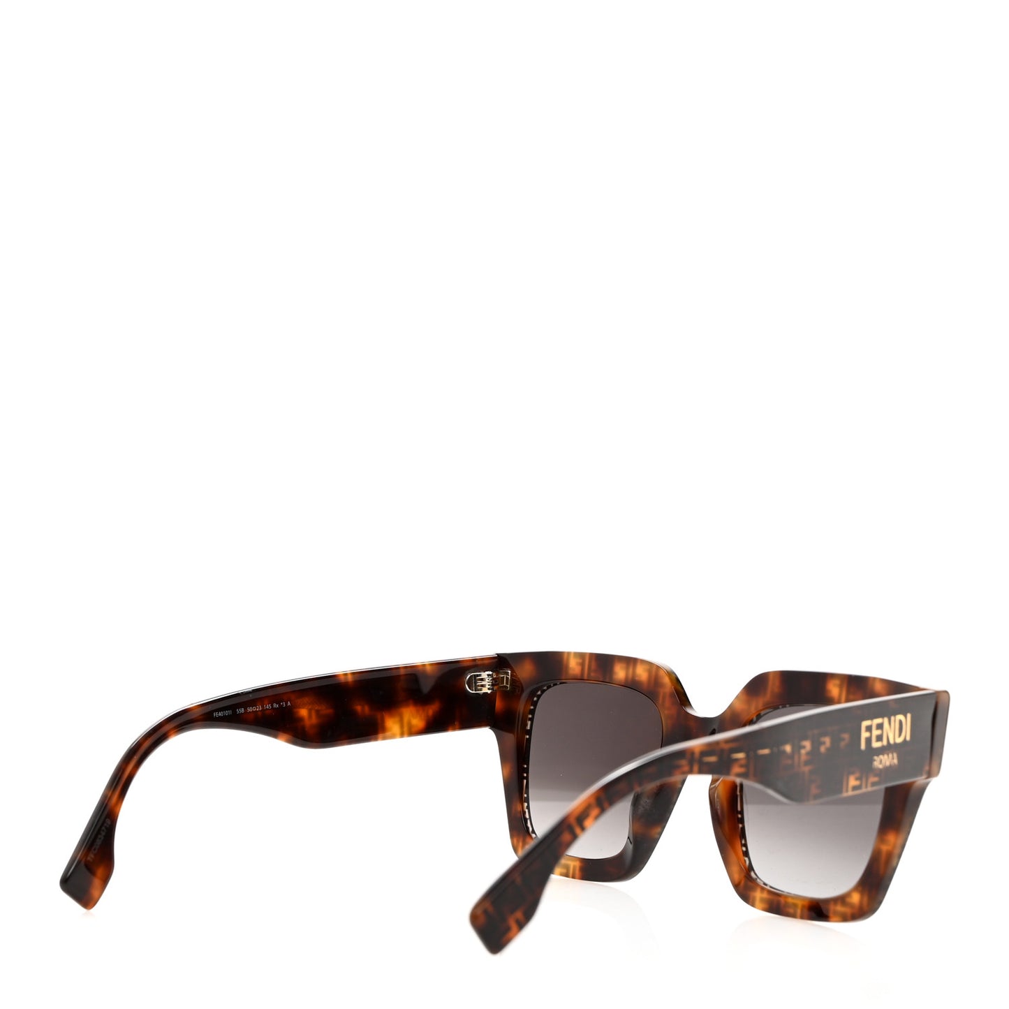 Acetate Fendi Square Sunglasses FE40101 Havana Black