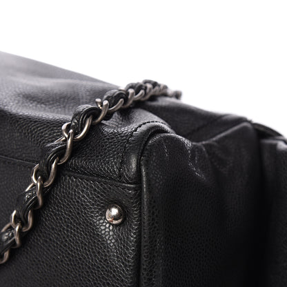Chanel Glazed Caviar Quilted Mademoiselle Bowling Bag Black 12 of 13
