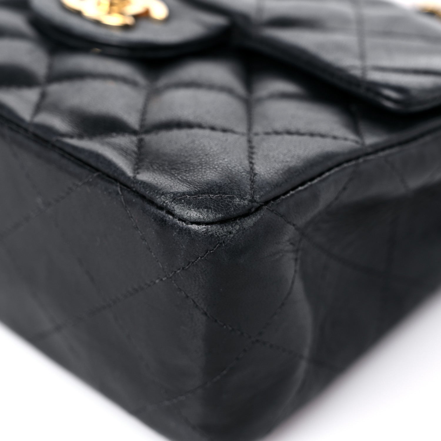 Chanel Lambskin Quilted Mini Square Flap Black 8 of 18