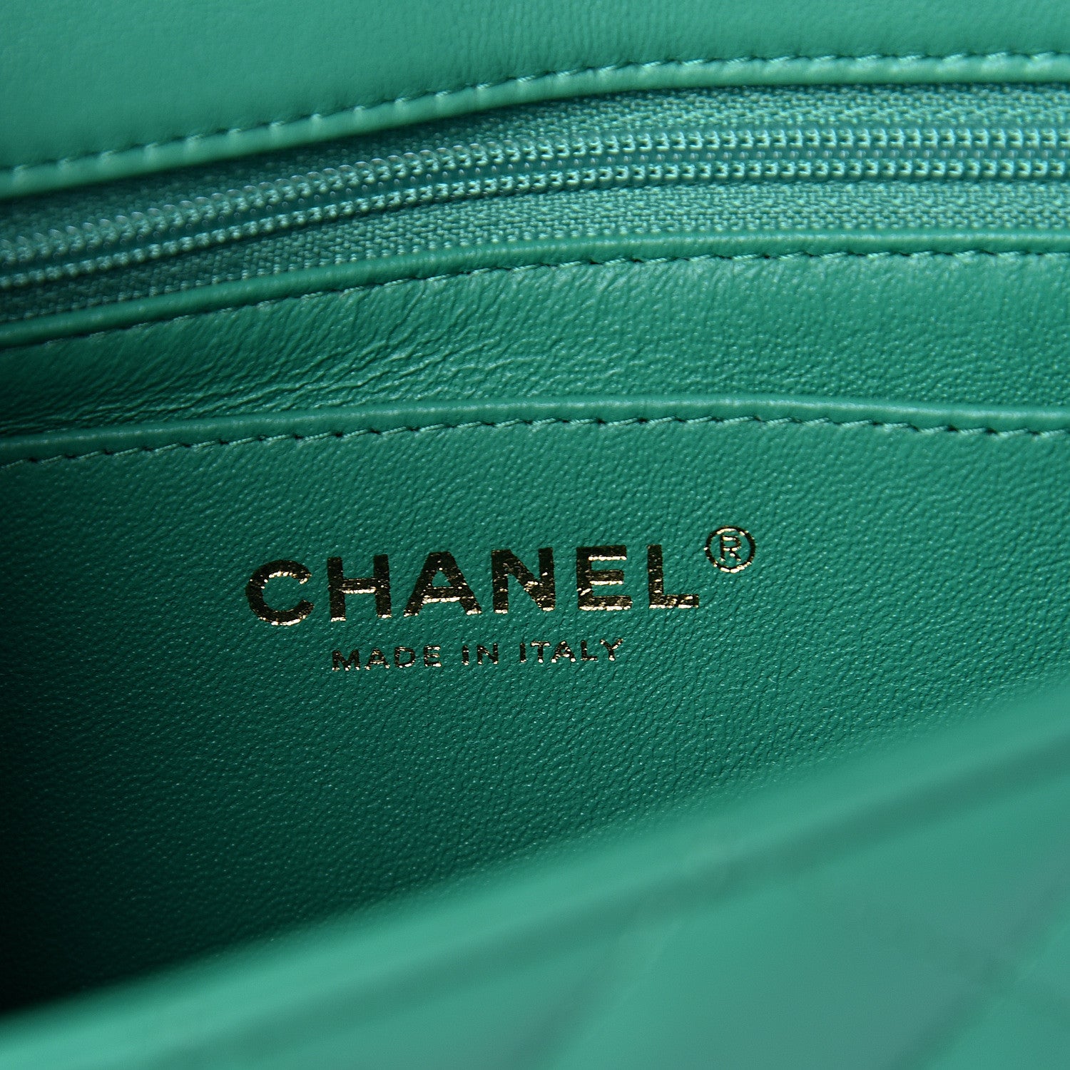 Chanel Lambskin Quilted Mini Rectangular Flap Green 5 of 10