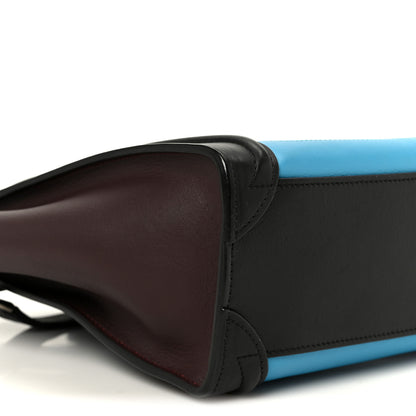 Celine Smooth Calfskin Nano Tri-Color Luggage Turquoise 8 of 9