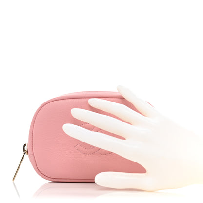 Chanel Goatskin CC Cosmetic Case Light Pink 2 of 9