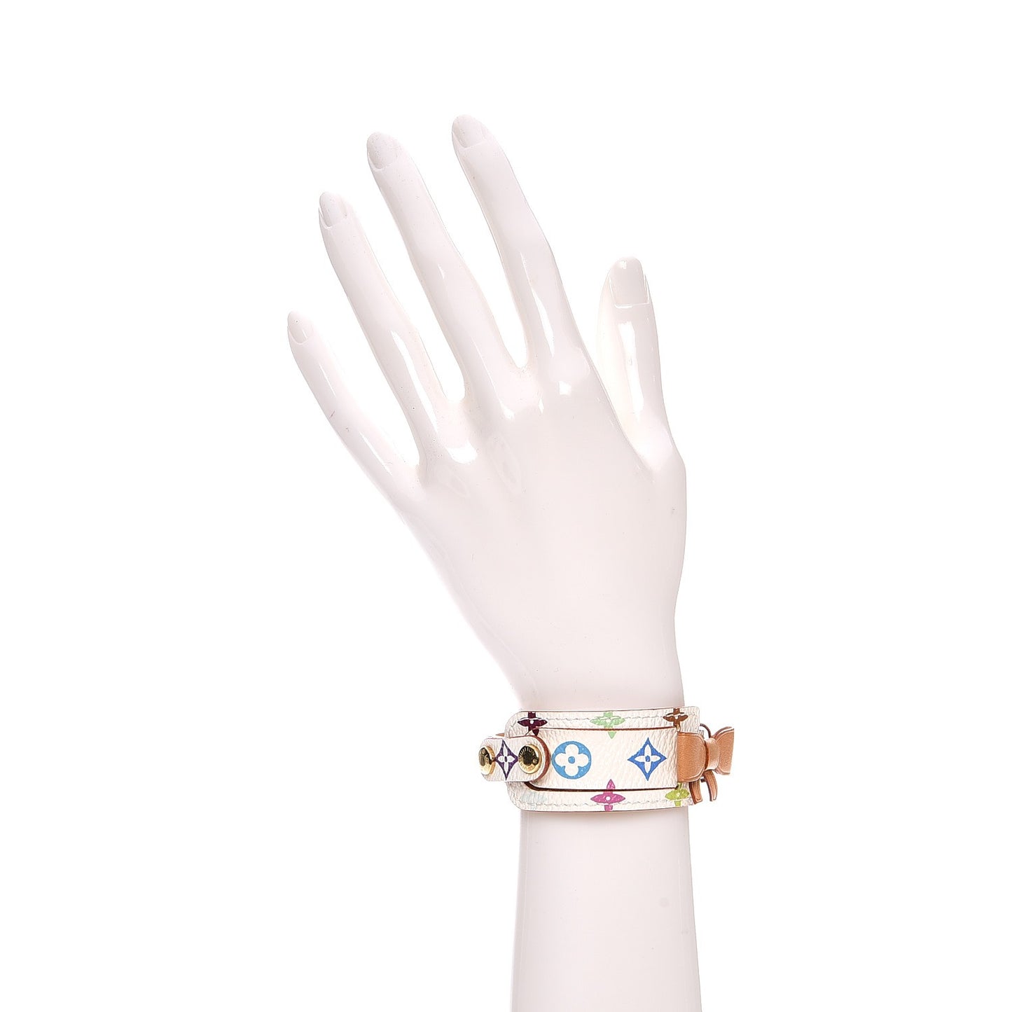 Monogram Multicolor Address Wish Bracelet White