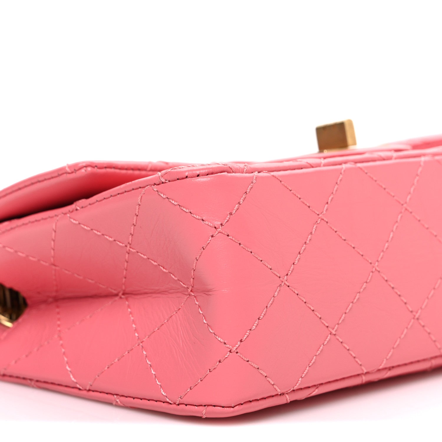 Chanel Aged Calfskin Quilted 2.55 Reissue Mini Flap Pink 9 of 10