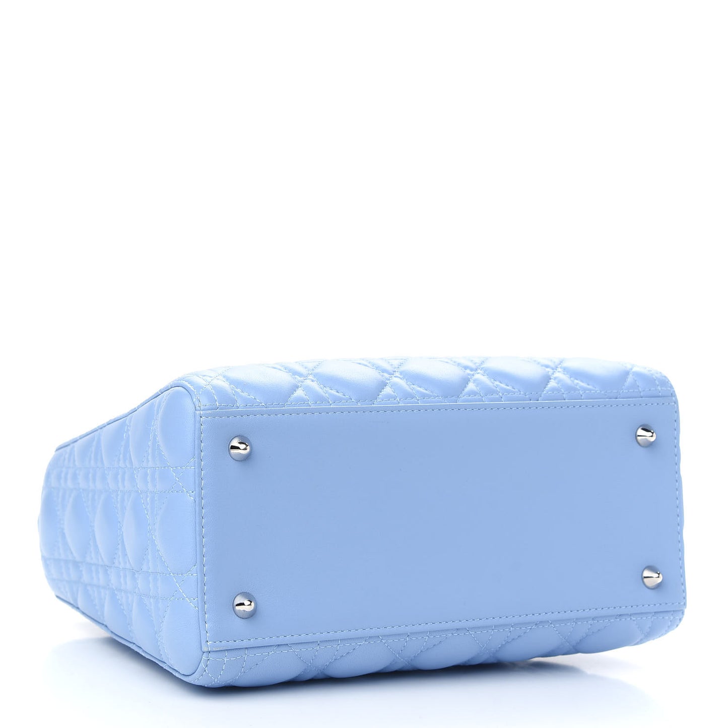 Lambskin Cannage Medium Lady Dior Light Blue