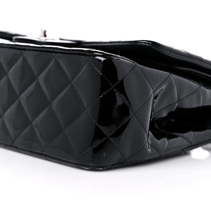 Chanel Patent Quilted Jumbo Double Flap Black 9 of 12