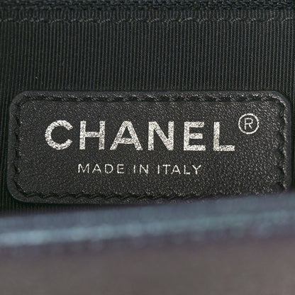 Chanel Iridescent Goatskin Quilted New Medium Boy Flap Purple 6 of 10