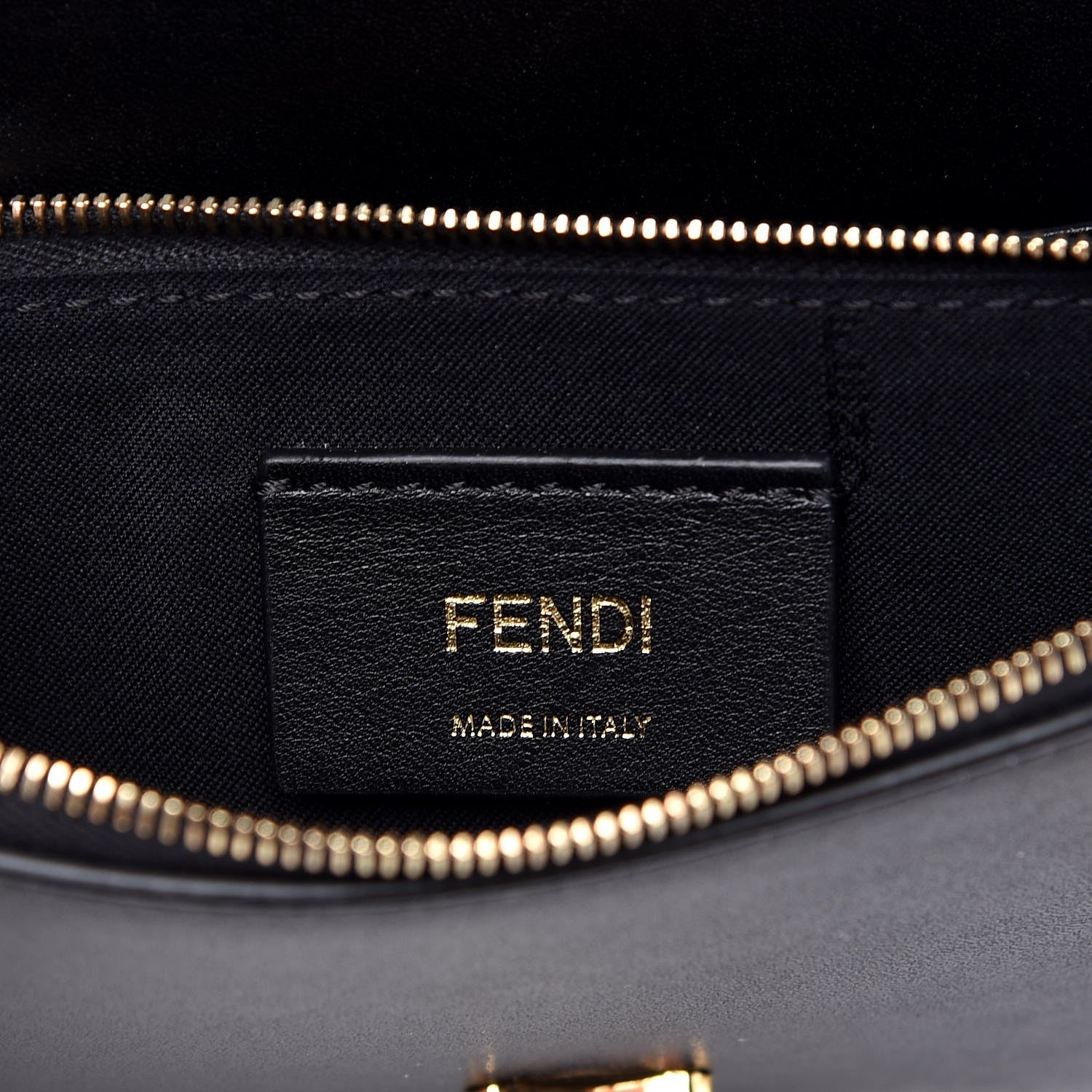 Fendi Vitello Liberty F is Fendi Bi-Color FF 1974 Embossed Medium Envelope Wallet On Chain Black Maya 6 of 7