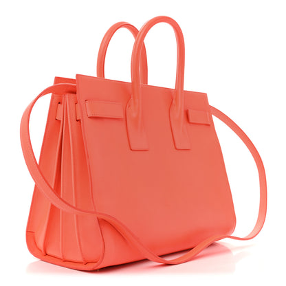 Saint Laurent Calfskin Small Sac De Jour Neon Orange 3 of 16