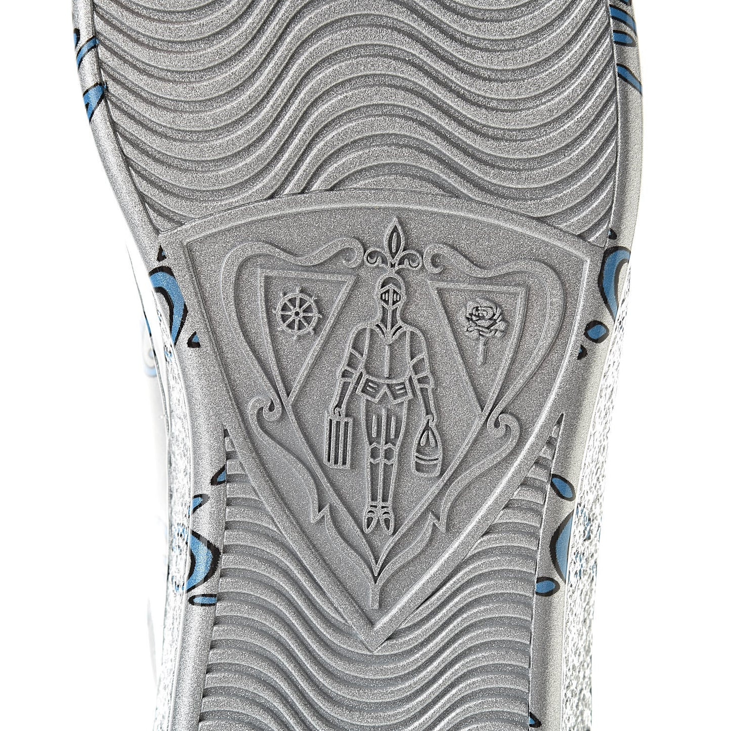 Miro Rubber Wax GucciGhost Print Mens New Ace Sneakers 8 Silver