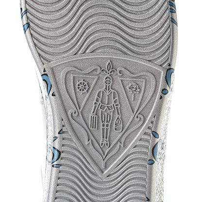 Gucci Miro Rubber Wax GucciGhost Print Mens New Ace Sneakers 8 Silver 8 of 10