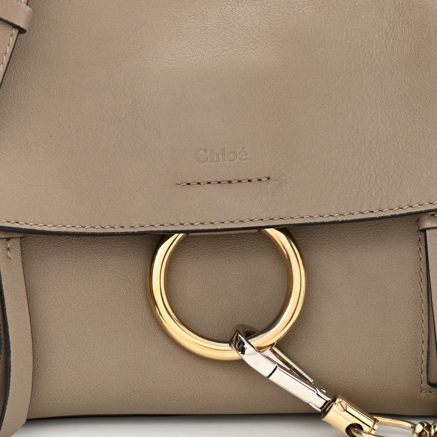 Chloe Calfskin Mini Faye Day Shoulder Bag Motty Grey 8 of 10