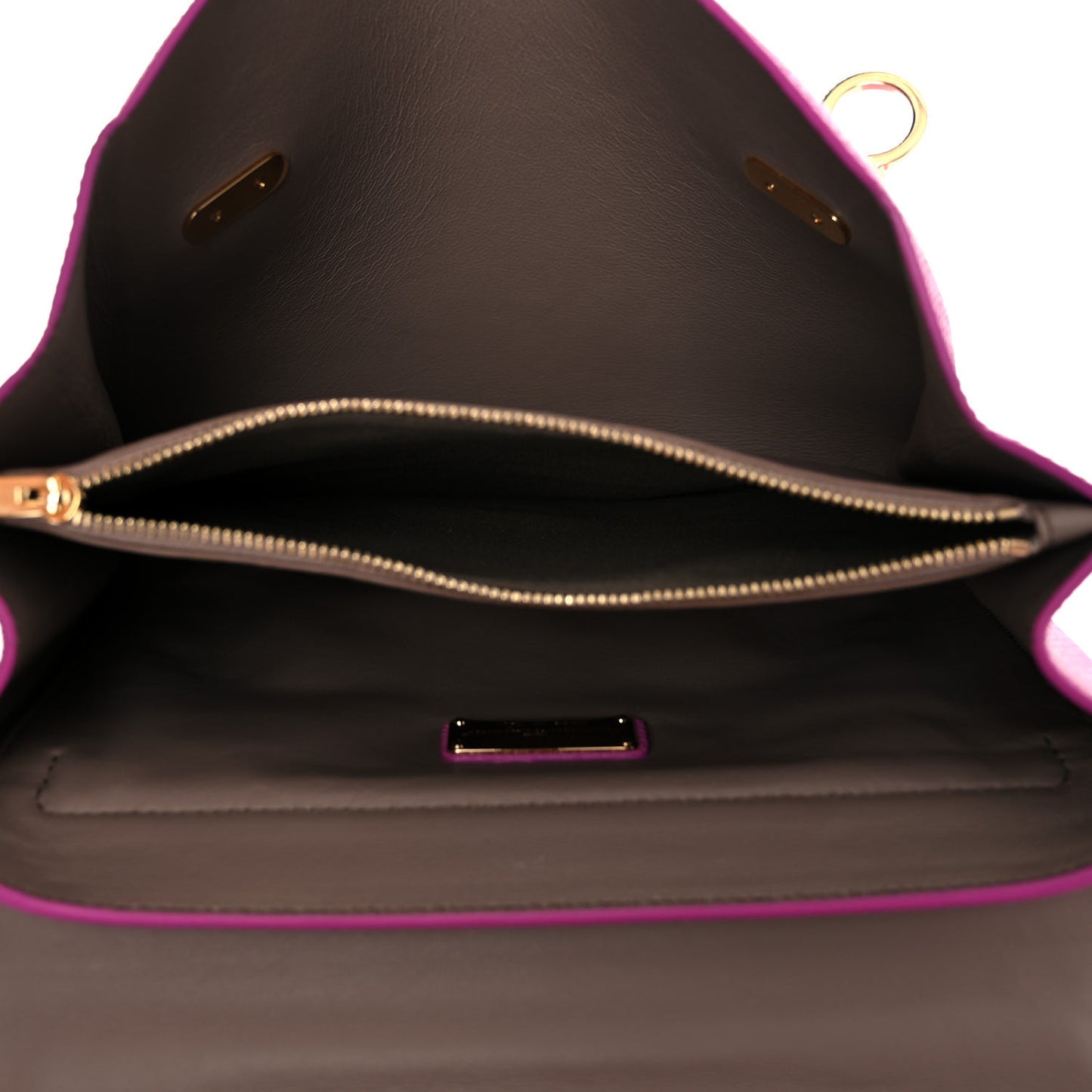 Grained Calfskin Mya Flip Lock Shoulder Bag Pink