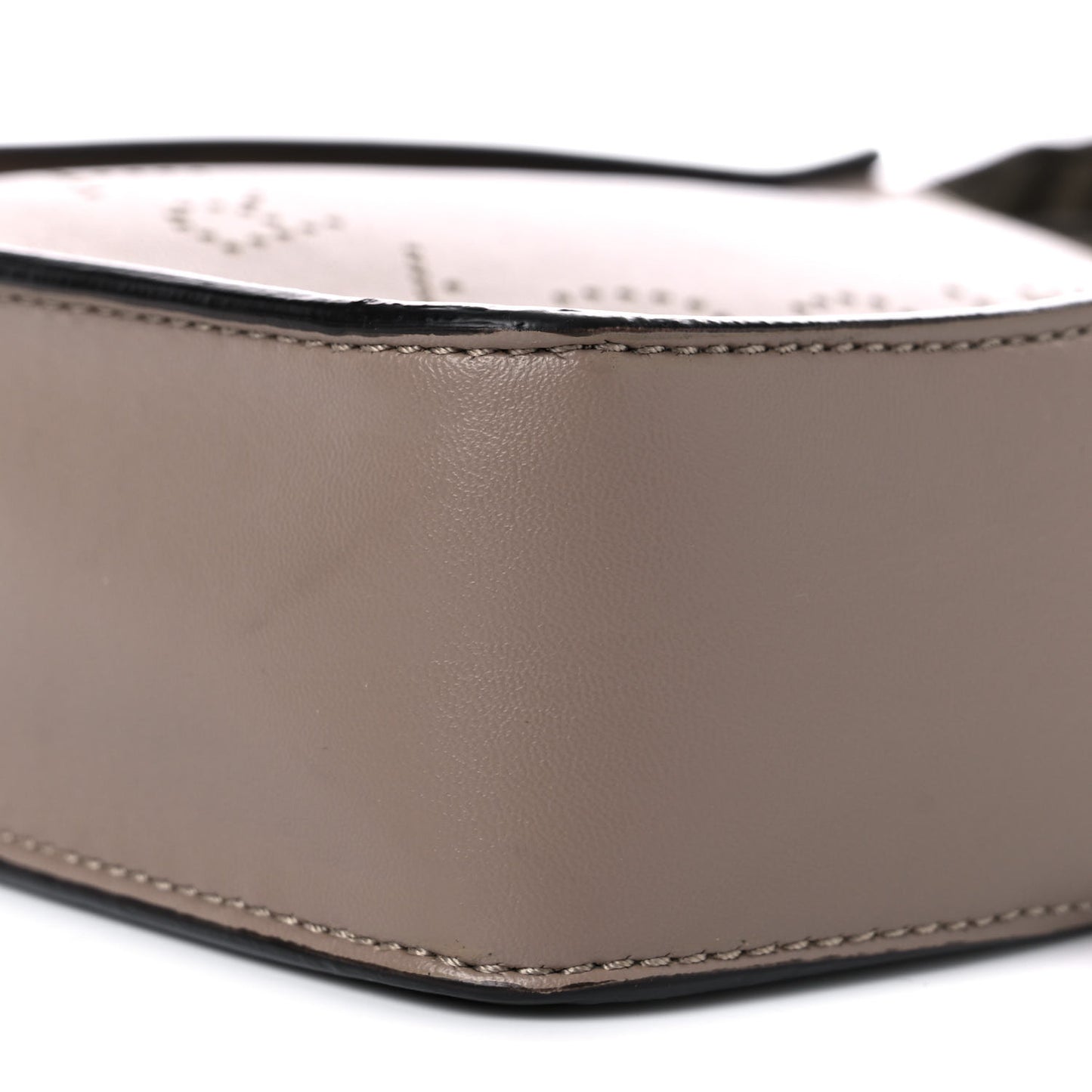 Eco Alter Nappa Perforated Logo Tiny Crossbody Dark Taupe