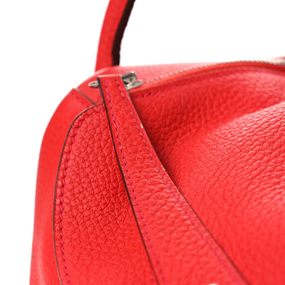 Hermes Taurillon Clemence Lindy 34 Rouge Tomate 13 of 13