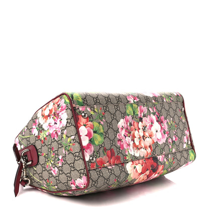 Gucci GG Supreme Monogram Blooms Medium Boston Beige Multicolor Dry Rose 4 of 14