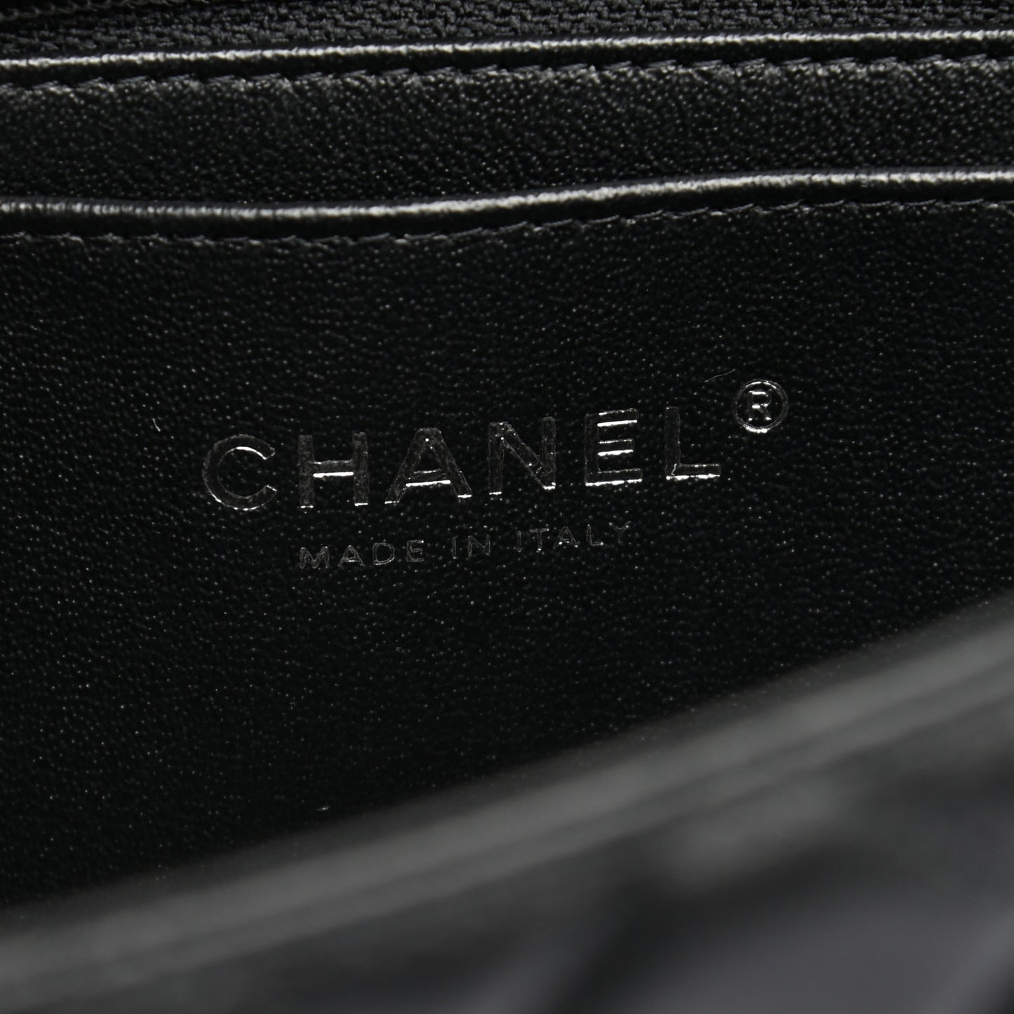 Lambskin Quilted Mini Rectangular Flap Black