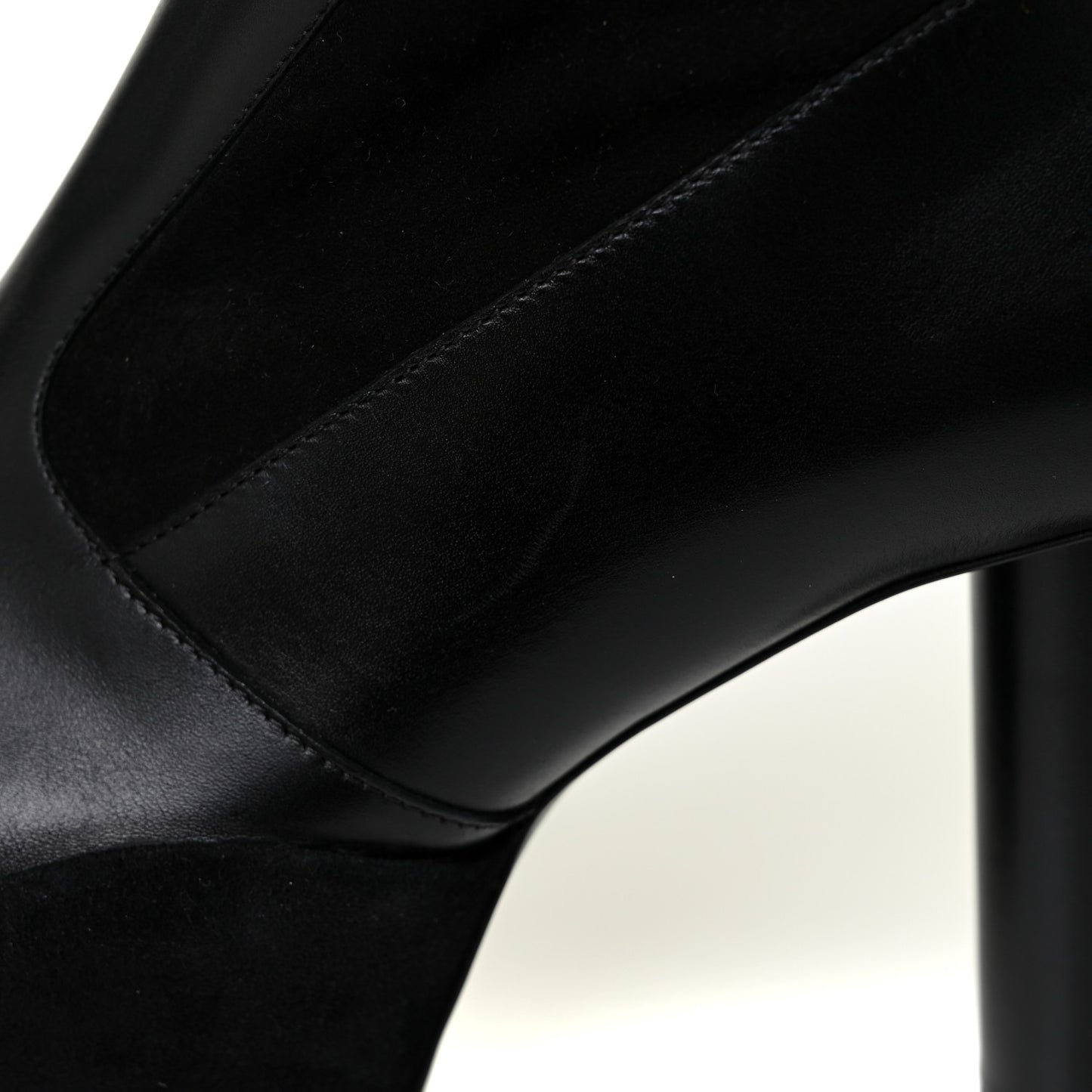 Suede Podium Platform High Boots 37 Black