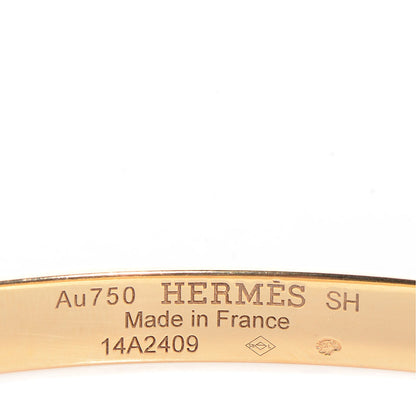 Hermes 18K Yellow Gold Diamond PM Kelly Bracelet SH 4 of 7