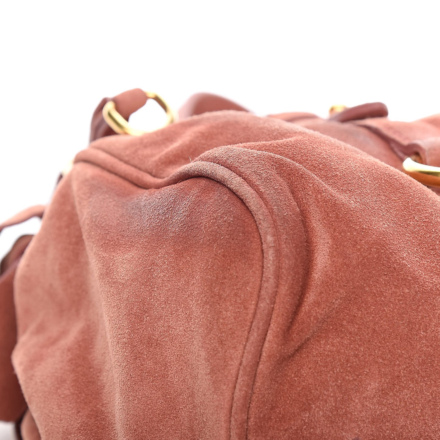 Suede Lux Small Bow Bag Antico