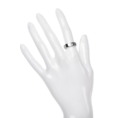 Cartier 18K White Gold 3 Diamond 5.5mm LOVE Ring 51 5.75 2 of 4