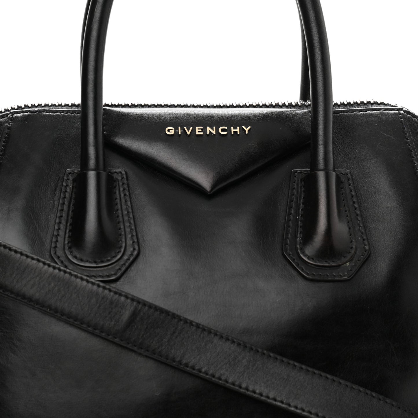 Shiny Lord Calfskin Medium Antigona Black